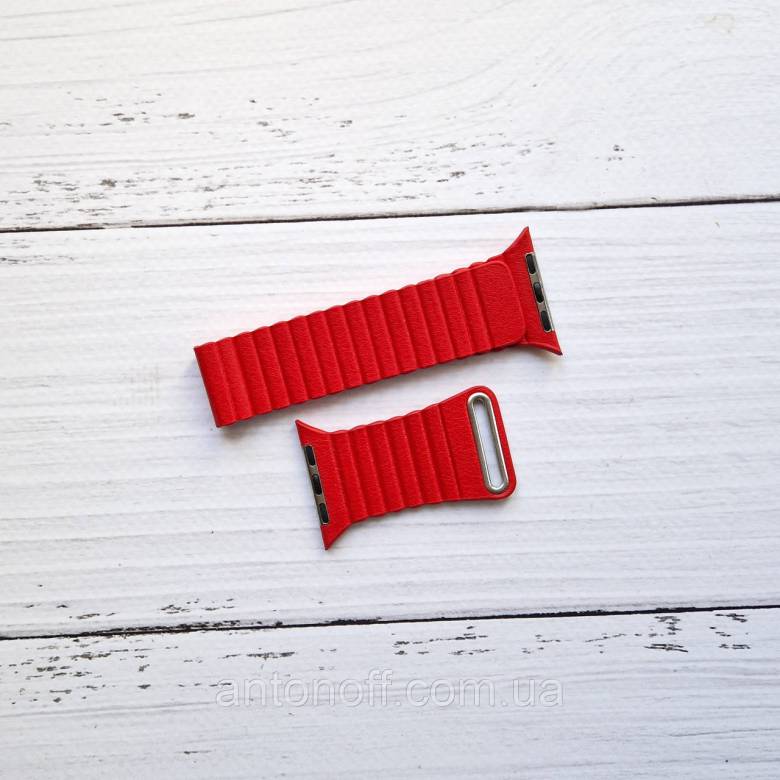 Ремінець Leather Loop Band Apple Watch 42mm Red - фото фото фото 1