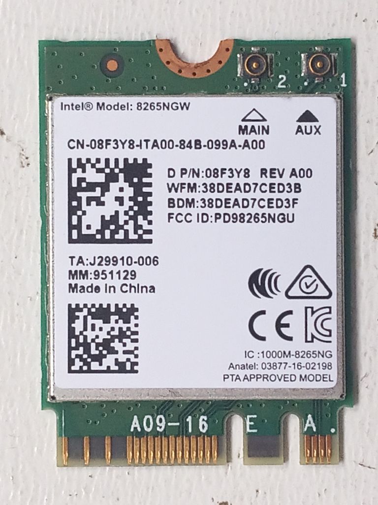 Б/У Wi-Fi модуль на Dell Latitude 5280 model-8265NGW - фото фото фото 0