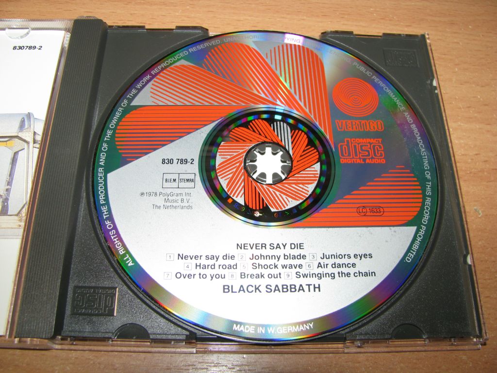 BLACK SABBATH - Never Say Die  (1987 Vertigo, PDO 1st press,W.Germany) - фото фото фото 2