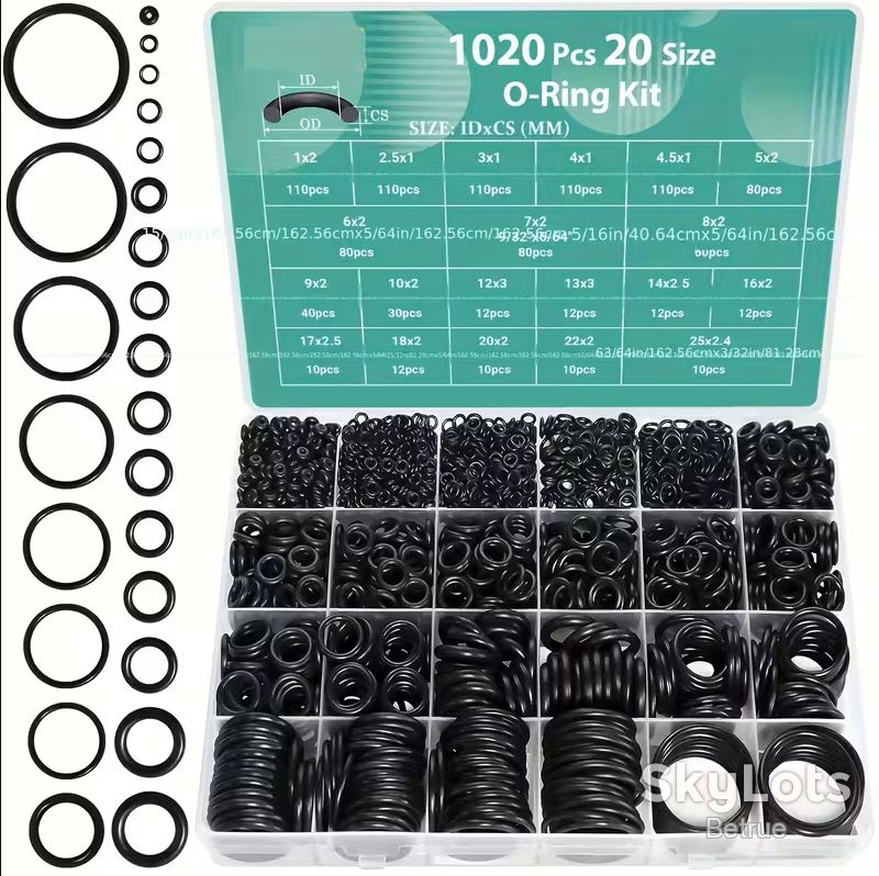 1020шт.Набір ущільнювальних кілець O-Rings 1020 штук - 20 розмірів NBR   (19965) - фото фото фото 0