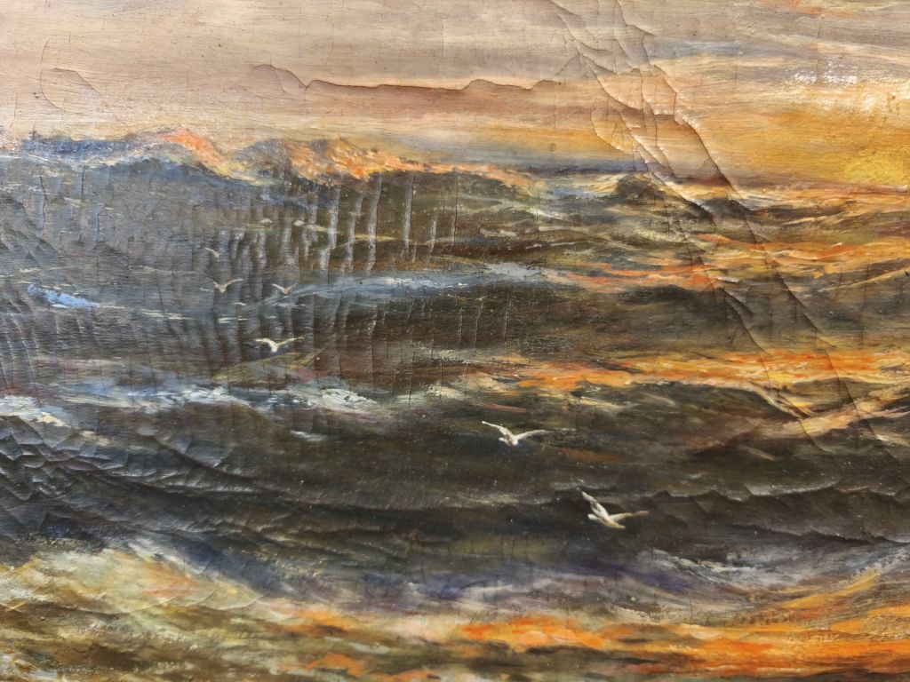 Картина олійним живописом “Морський пейзаж" у стилі Айвазовського, 1960-ті роки - фото фото фото 3