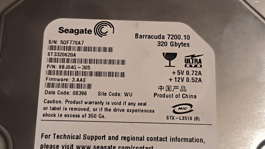 Жорсткий диск HDD Seagate ST3320620A 320GB IDE №6 - фото фото фото 1