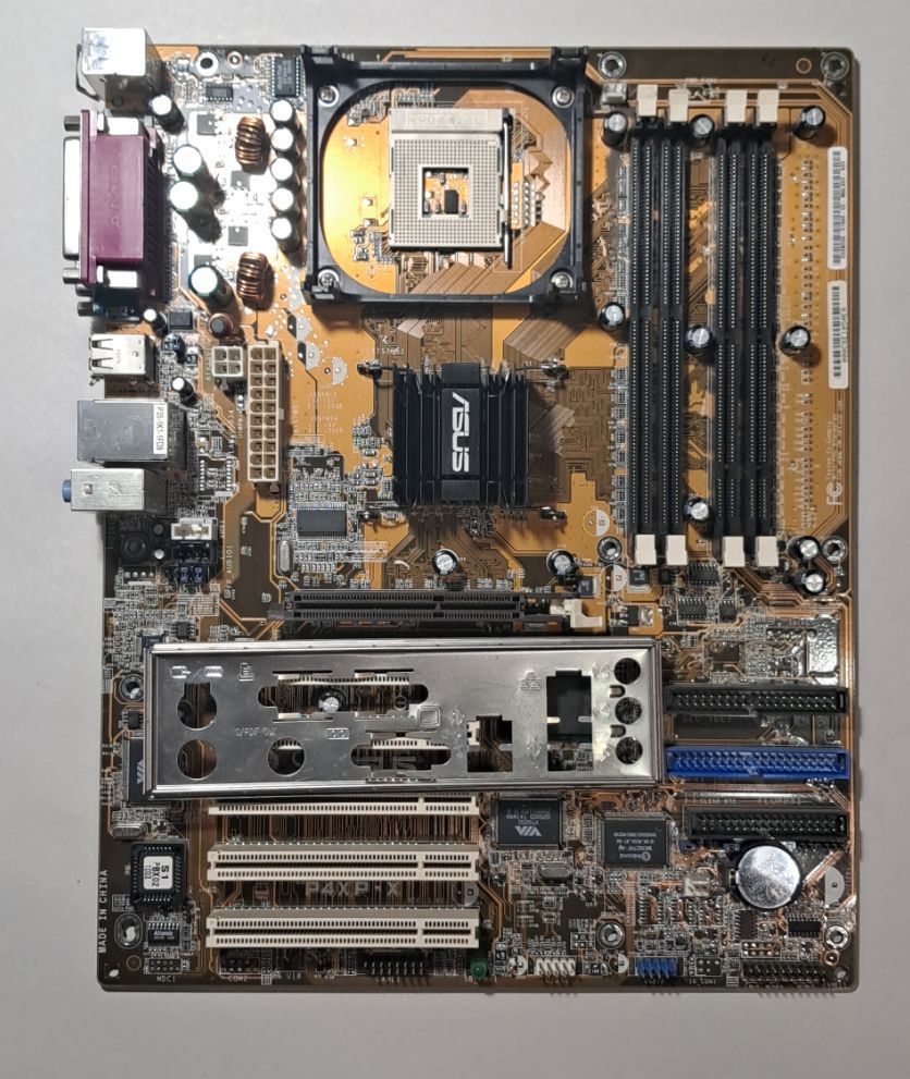 Ретро материнська плата Socket 478 ASUS P4XP-X  (SDRAM + DDR1) + заглушка | Робоча - фото фото фото 0