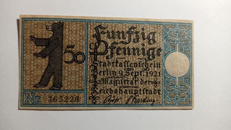 Німеччина. Нотгельд. 50 пфенігів. 1921. - фото фото фото 0