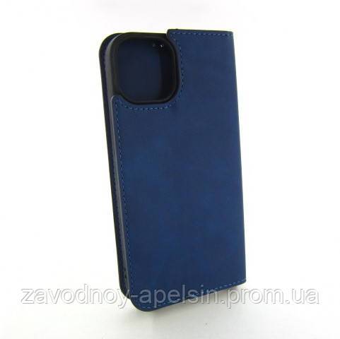 Чехол книжка iPhone 13 14 Premium Case (синий) - фото фото фото 1