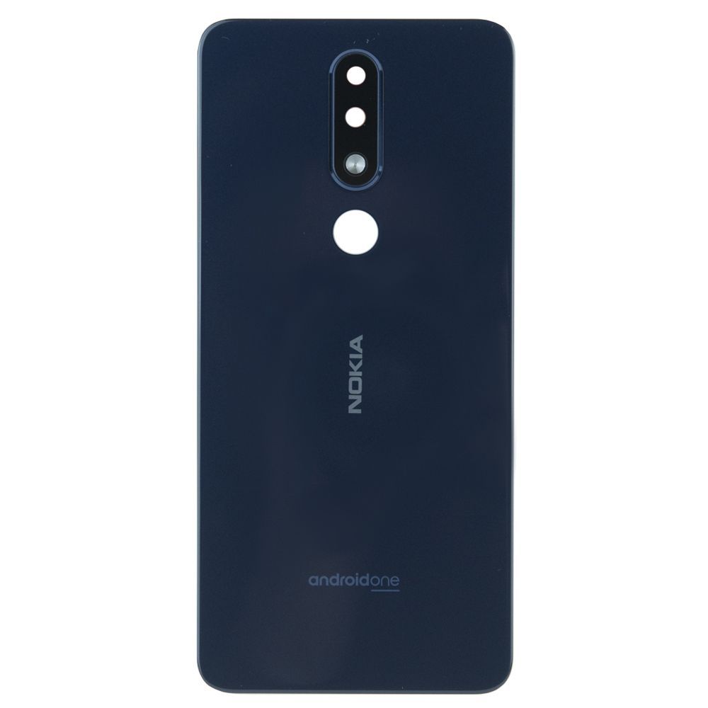 Задня частина корпусу Nokia 5.1 Plus Blue  (з склом камери) - фото фото фото 0