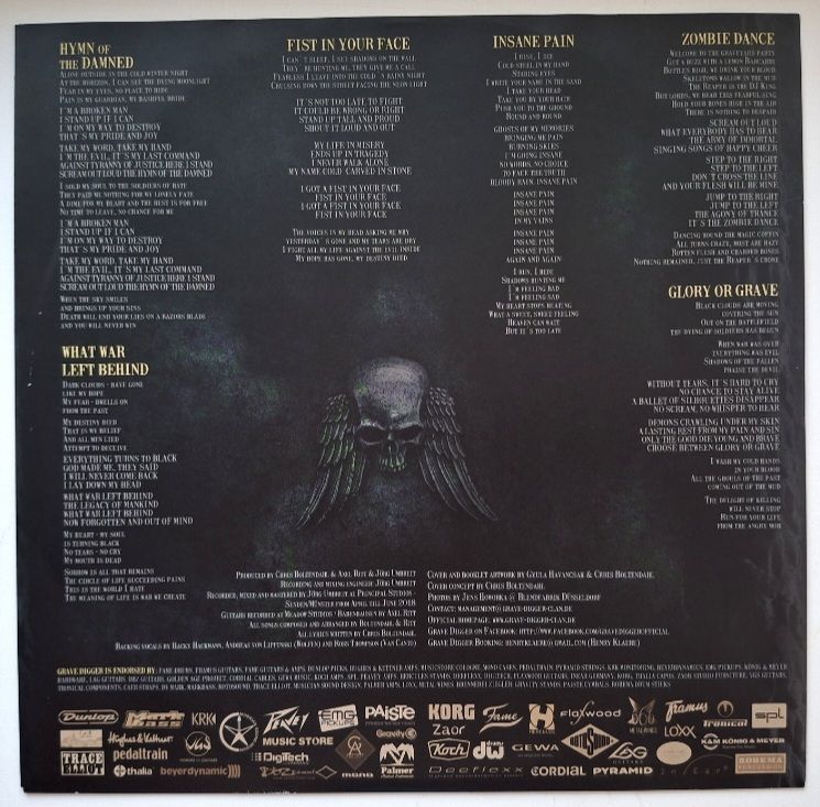 Grave Digger - The Living Dead - 2018.  (LP). 12. Vinyl. Пластинка. Germany. - фото фото фото 3