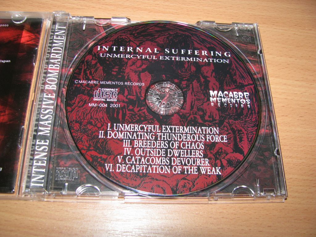 INTERNAL SUFFERING - Unmercyful Extermination   (2001 Macabre Mementos 1st press,Japan) - фото фото фото 2