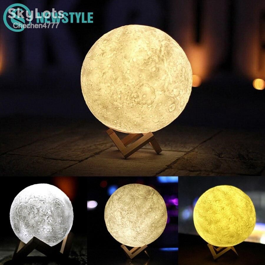 Нічник 3D світильник місяць Moon Touch Control 15 см - фото фото фото 0