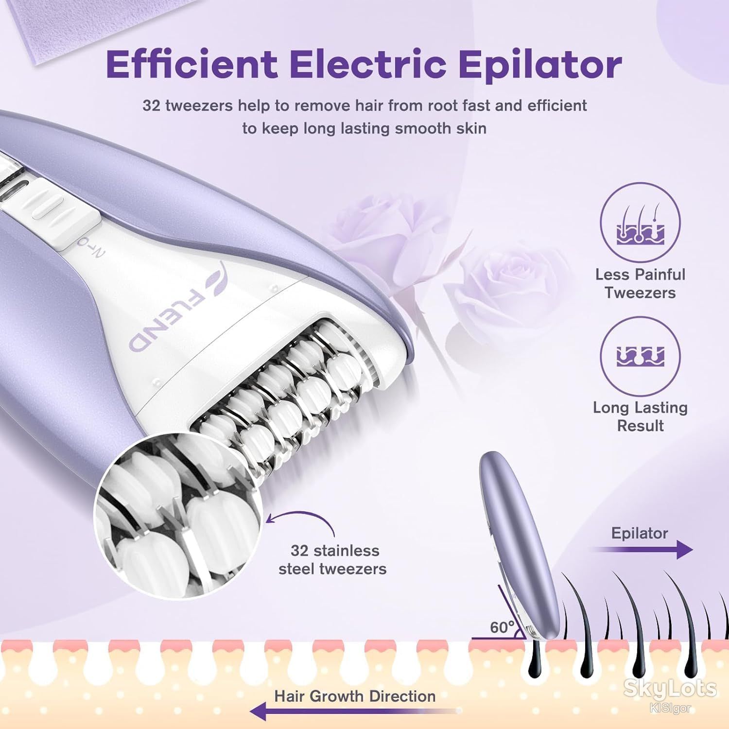 Епілятор Flend  (Flend Quiet Epilator / Silent Epilator) *81090 - фото фото фото 2