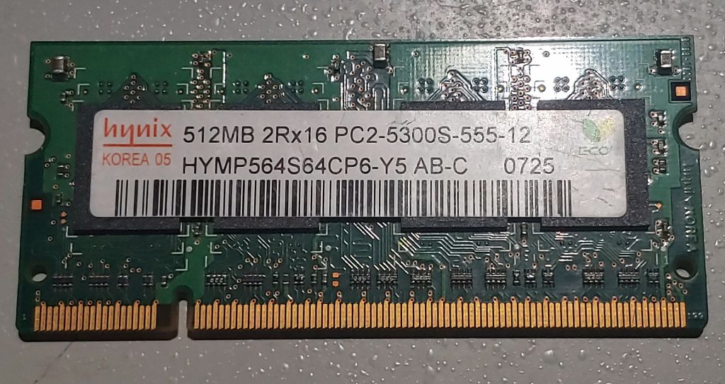 Память SoDimm DDR2-5300s Hynix 512Mb 512Мб для ноутбука - фото фото фото 1