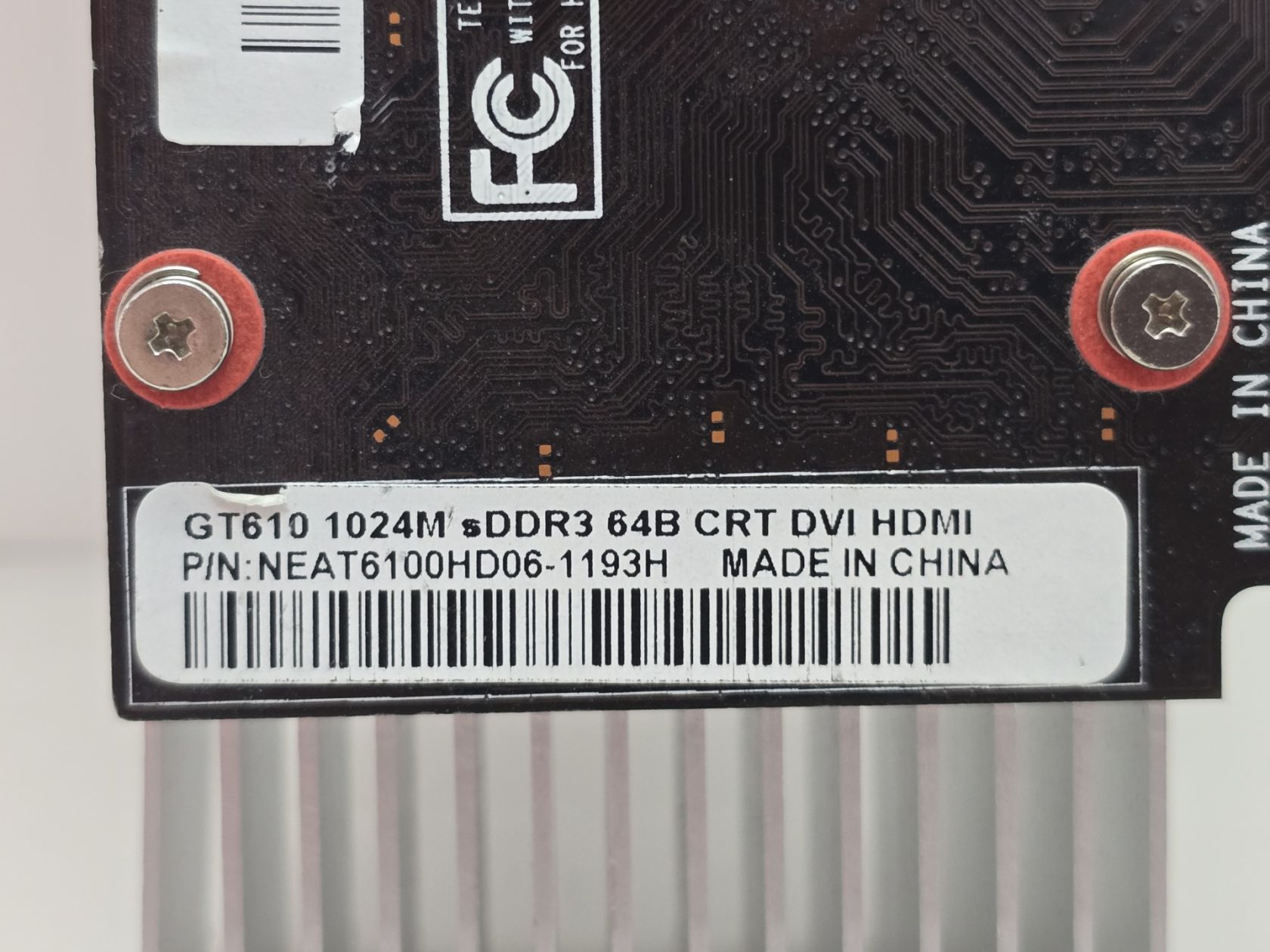 Видеокарта PALIT GeForce GT 610 1GB   (1Gb,GDDR3,64 Bit,HDMI,PCI-Ex,Б/у) - фото фото фото 3
