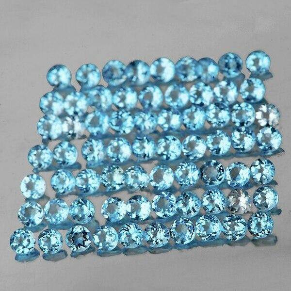 Натуральный топаз голубой 1.5 мм - фото фото фото 0