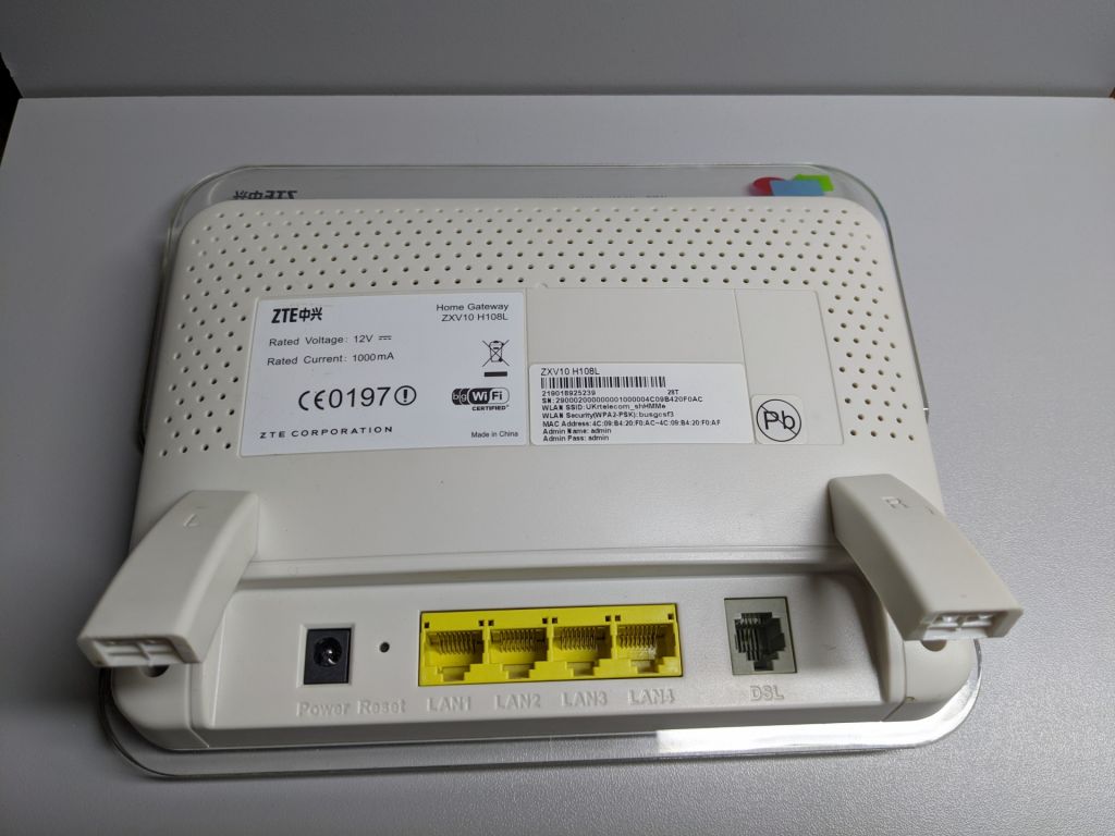 WIFI роутер, ADLS модем ZXV10 H108L - фото фото фото 1