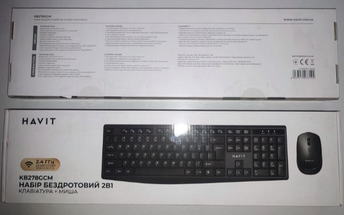 Бездротовий набір 2-в-1 Havit HV-KB 278 GCM повнорозмірна клавіатура та оптична миша. - фото фото фото 6