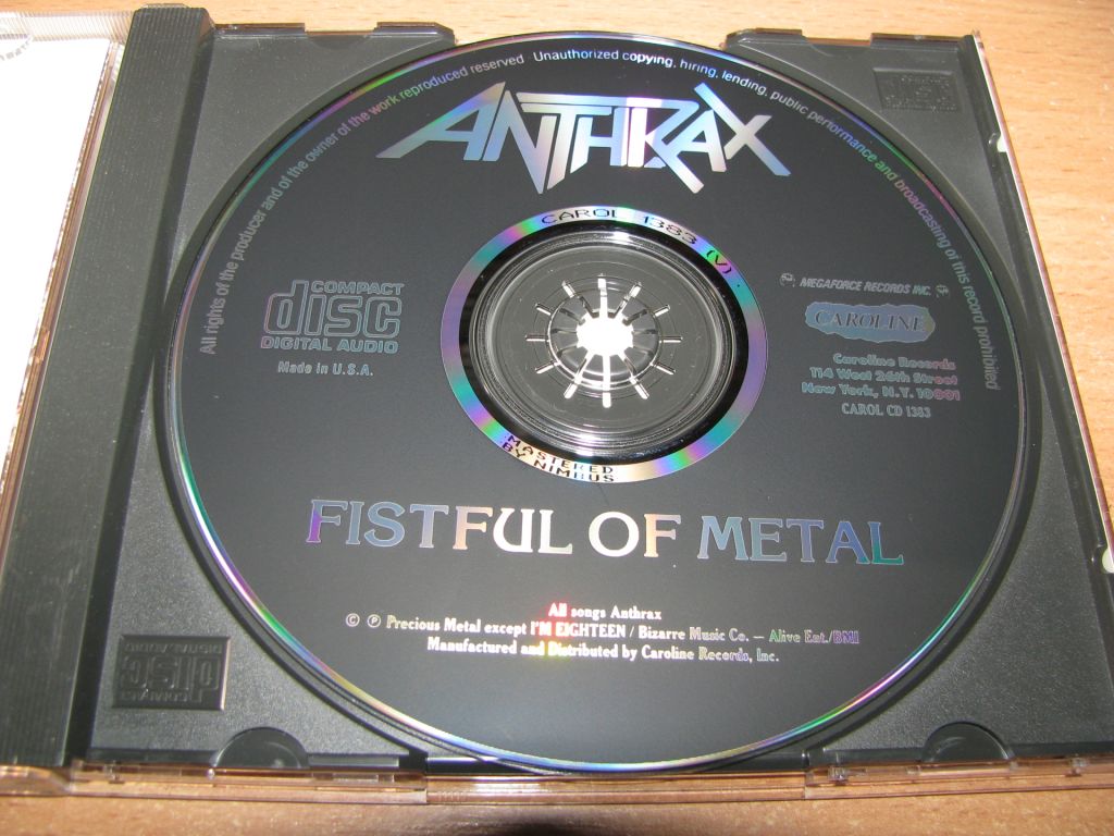 ANTHRAX - Fistful Of Metal  (1984 Caroline NIMBUS,USA) - фото фото фото 2