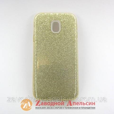 Samsung J3 2017 J330 чехол Shining блестки gold - фото фото фото 1