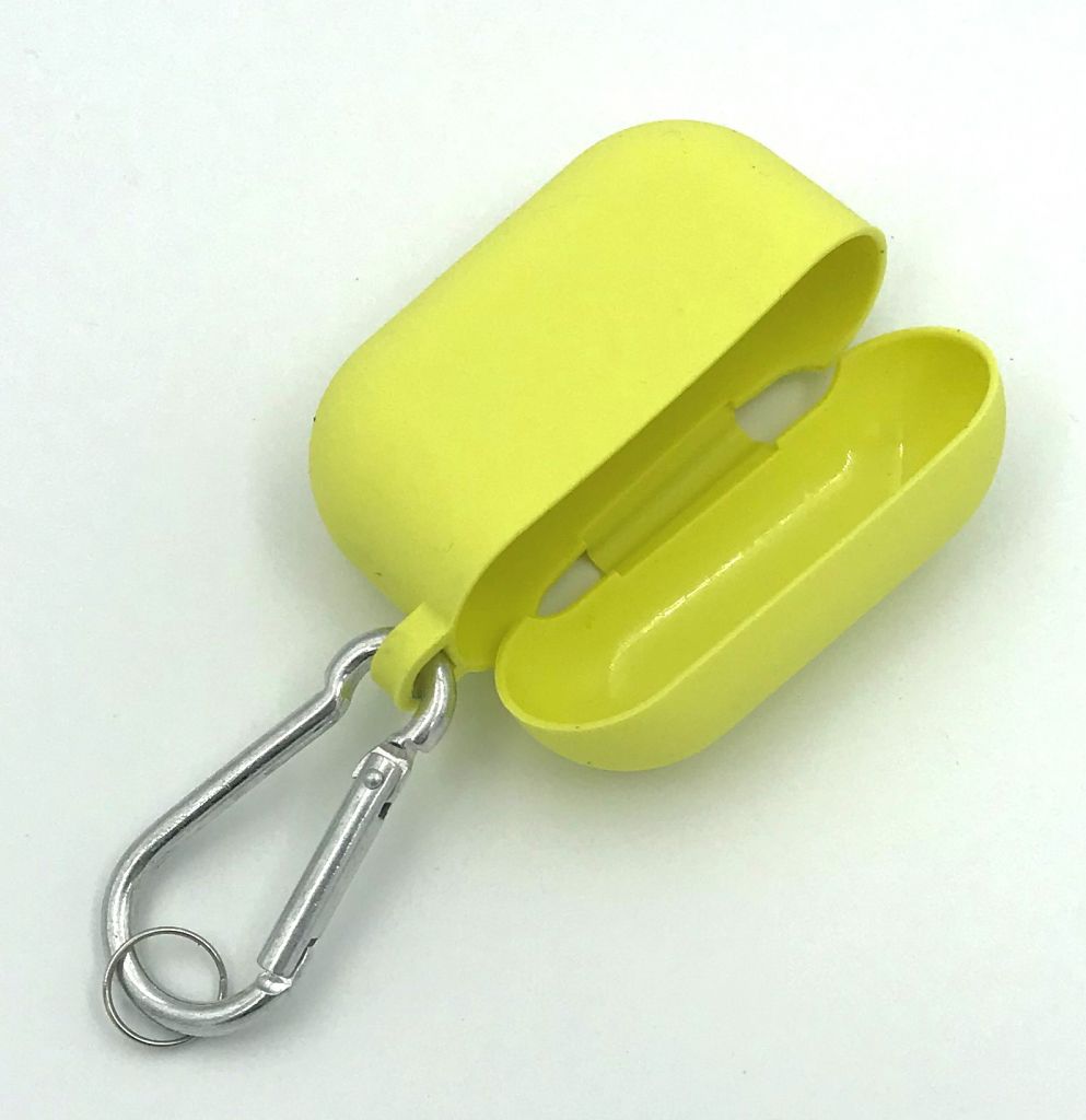 Силиконовый Чехол Apple AirPods PRO с карабином Yellow - фото фото фото 1