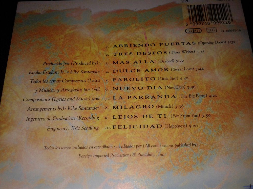 GLORIA ESTEFAN - Abriendo Puertas - 1995 (CD) - фото фото фото 5