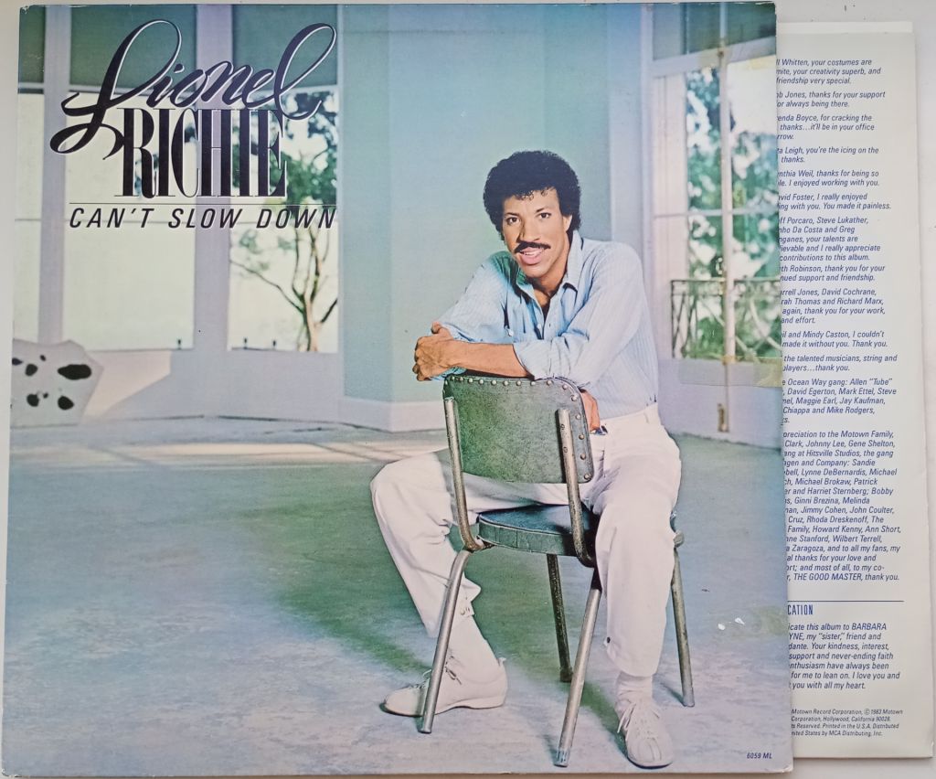 LIONEL RICHIE Can't Slow Down LP VG+/EX- - фото фото фото 0