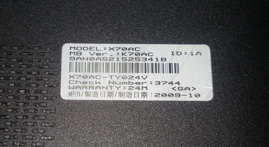 Сервісна кришка з ноутбука ASUS X70AC 13N0-EZA0301 - фото фото фото 3