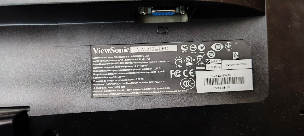 Широкоформатный LED монитор 22 дюйма ViewSonic VA2212a-LED № 24070223 - фото фото фото 2