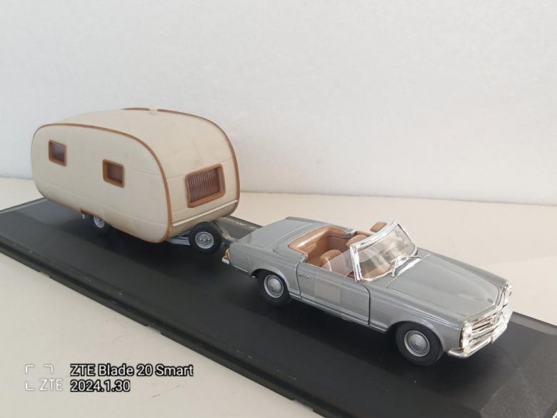 Mercedes-Benz 280SL Roadster &amp;amp; Caravan / Cararama - Hongwell /  -4601- - фото фото фото 1