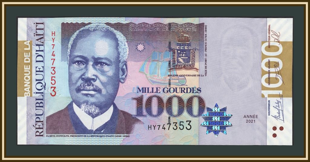 Гаити 1000 гурдов 2021 P-278  (278i) UNC - фото фото фото 0