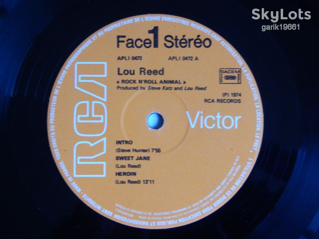 Lou Reed ‎– Rock N Roll Animal   (RCA Victor ‎– APL1 0472, France) EX/EX+ - фото фото фото 3