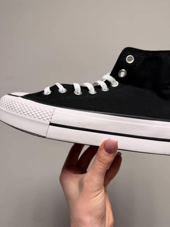 Converse Chuck Taylor All Star Lift High Black White БРАК - фото фото фото 3