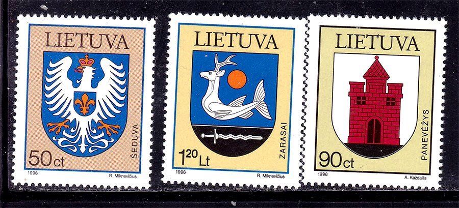 Литва  1996  г  MNH  - геральдика - фото фото фото 0