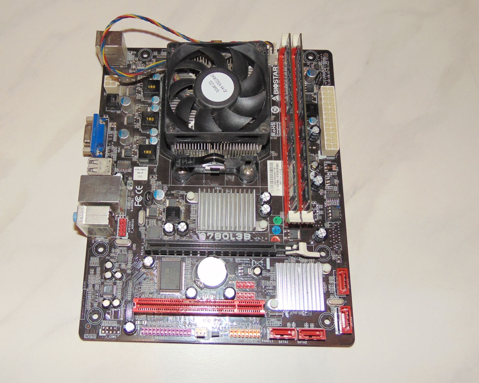 Комплект:  Biostar A780L3B+ thlon II X2 250 + ОЗП 3Gb DDR3 - фото фото фото 8