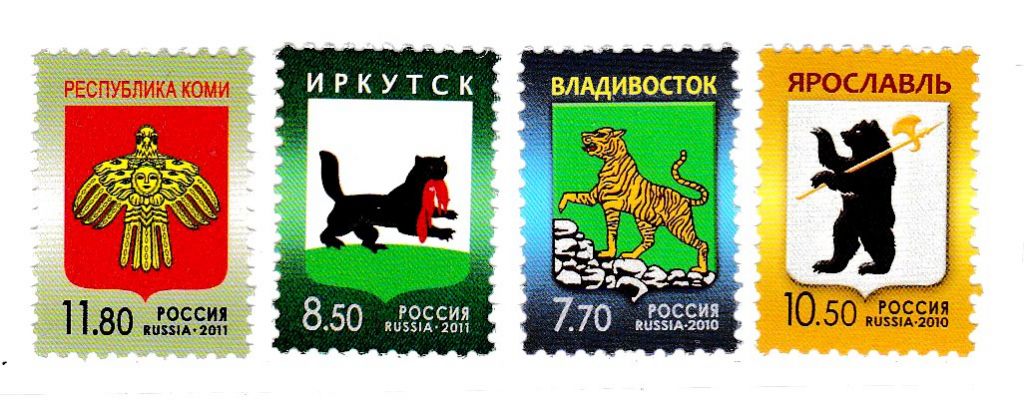 Фауна Россия  2010 2011 г  MNH - геральдика - фото фото фото 0