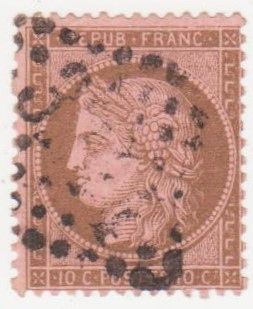 Франция 1872 г.№ 53 гашеная - фото фото фото 0
