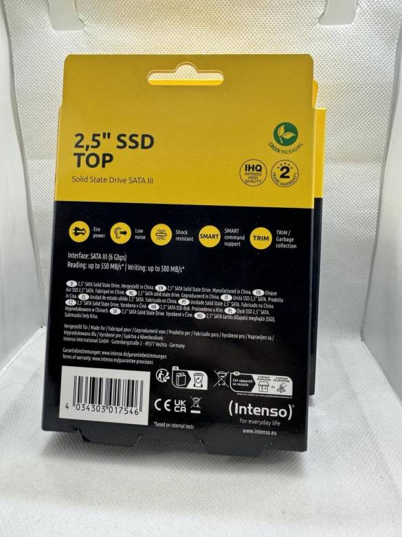 SSD-накопитель Intenso TOP 512 GB Sata III 2.5 (3812450) НОВЫЙ! - фото фото фото 2