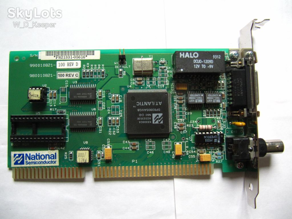 National Semiconductor / Texas Instruments ED9EN16AT4X, ISA Network Adapter, 1993 - фото фото фото 0