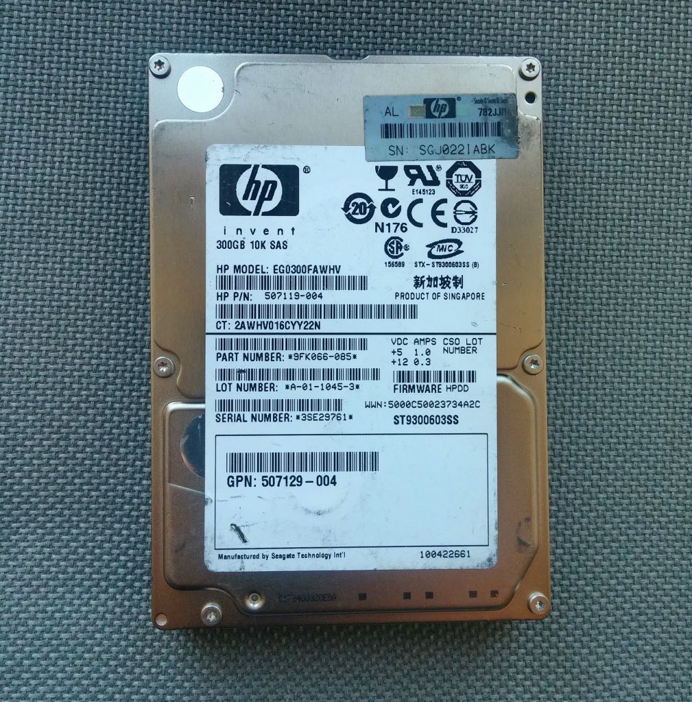 300GB 2.5" SAS HP 10K серверный жесткий диск Вживане - фото фото фото 0