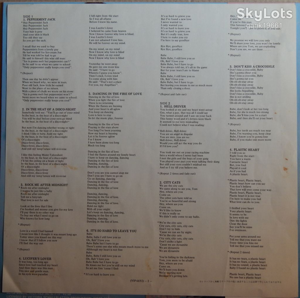 Arabesque – Arabesque II  (Victor – VIP-6692, Japan) inner sleeve, OBI NM-/NM- - фото фото фото 2