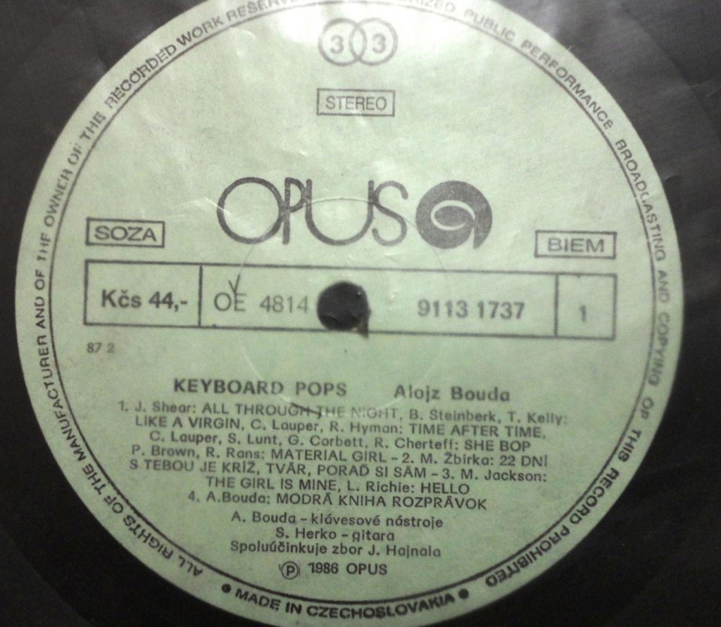 Alojz Bouda - Keyboards Pops  NM/NM+ - фото фото фото 5