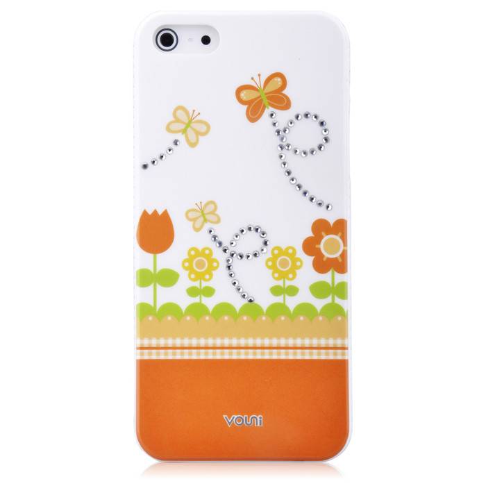 Чехол Vouni для iPhone 5/5S/5SE Swarovski Orange - фото фото фото 0