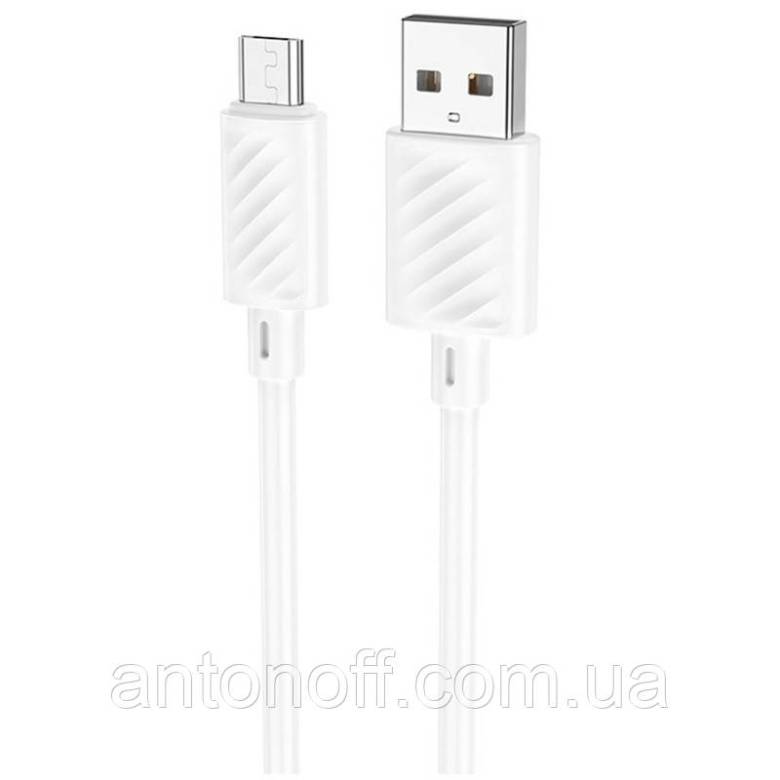 Кабель Hoco X88 Micro-USB - USB (2.4А 1 м) білий - фото фото фото 1
