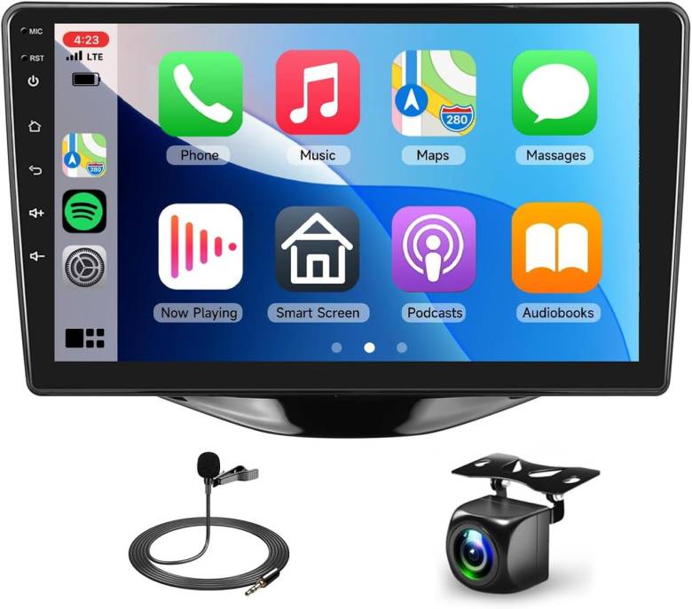Автомагнитола Podofo CarPlay для Toyota Aygo 2015/Citroen C1 2020/Peugeot 108, 9-дюймовая сенсорная  - фото фото фото 0