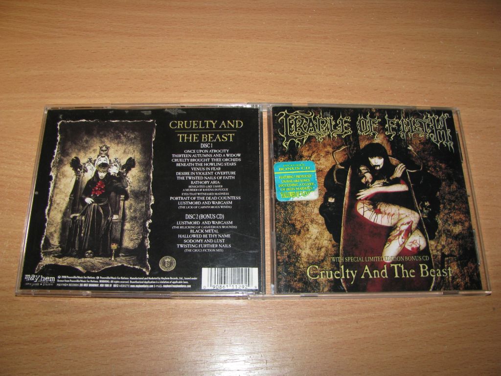 CRADLE OF FILTH - Cruelty And The Beast  (1998 Mayhem LIMITED 2CD,1st press,USA) - фото фото фото 0
