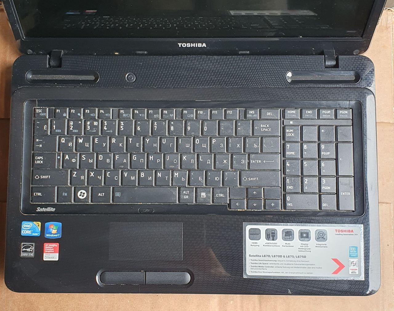 Продам ноутбук Toshiba L670 - фото фото фото 1