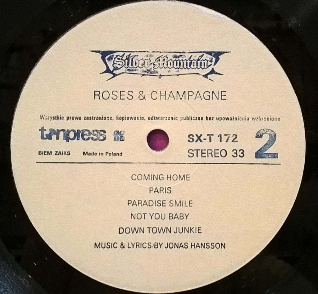 Silver Mountain - Roses &amp; Champagne - 1988.  (LP). 12. Vinyl. Пластинка. Poland. - фото фото фото 3