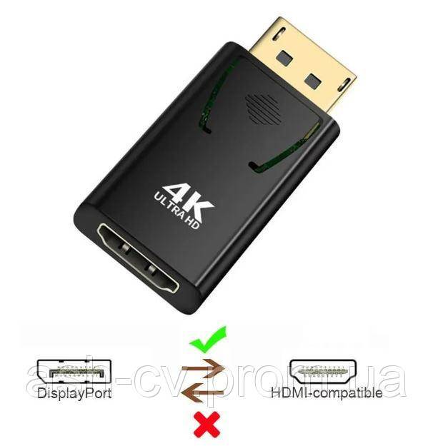 Адаптер, DisplayPort, HDMI, 1080, 4K - фото фото фото 1