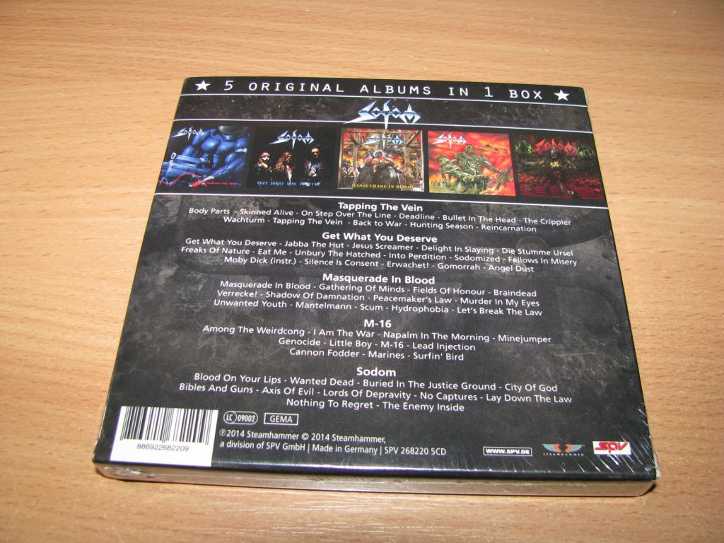 SODOM - 5 Original Albums    (2014 Steamhammer 5CD,BOX) - фото фото фото 1