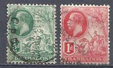 Барбадос брит. 1912 Король Георг V стандарт 2м.гаш. - фото фото фото 0