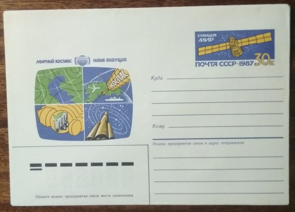 СССР Станция Мир Мирный Космос-наше будущее 1987 - фото фото фото 0