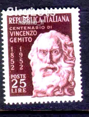 Италия  1952 г  MNH -  личности - - фото фото фото 0